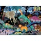 Handgeschnittenes Holzpuzzle - Night In The Jungle
