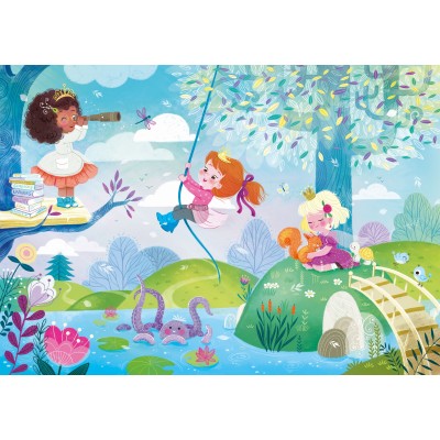Puzzle-Michele-Wilson-K1122-24 Handgeschnittenes Holzpuzzle - Modern Princesses