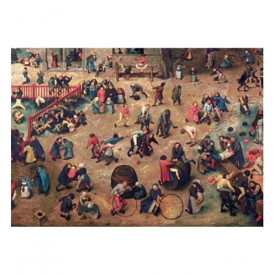 Puzzle-Michele-Wilson-K904-100 Puzzle aus handgefertigten Holzteilen - Brueghel - Die Kinderspiele