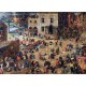 Puzzle aus handgefertigten Holzteilen - Brueghel: Die Kinderspiele