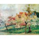 Puzzle aus handgefertigten Holzteilen - Pissarro: Pflaumenbäume