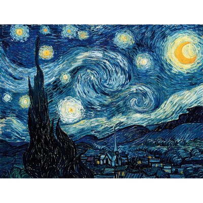 Puzzle-Michele-Wilson-W94-50 Puzzle aus handgefertigten Holzteilen - Vincent van Gogh: Sternennacht