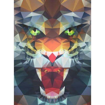 Puzzle Ravensburger-00239 Polygone Lion