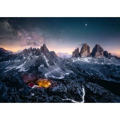 Puzzle Ravensburger-00256 Les Tre Cime di lavaredo, Dolomiten