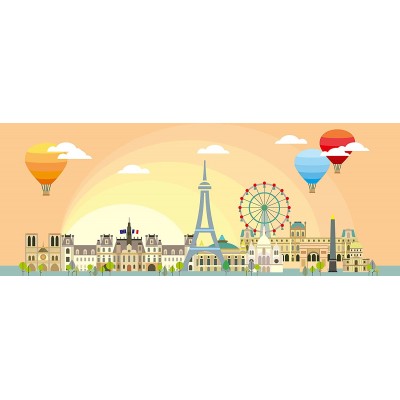 Puzzle  Ravensburger-00448 Tag in Paris