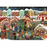 Puzzle  Ravensburger-00729 Weihnachtsmarkt