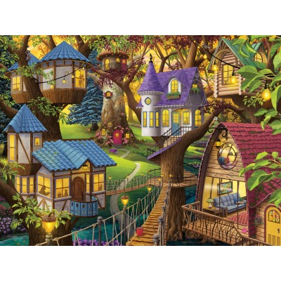 Puzzle Ravensburger-01009 Dämmerung in den Baumwipfeln