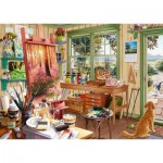Puzzle  Ravensburger-01100 Der Schuppen des Künstlers