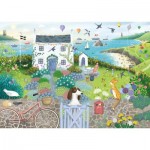 Puzzle  Ravensburger-01104 Ferienhaus an der Küste