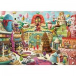 Puzzle  Ravensburger-01195 La Rue de La Douceur - demelsa Haughton