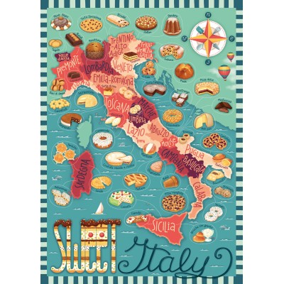 Puzzle Ravensburger-01237 Desserts aus Italien
