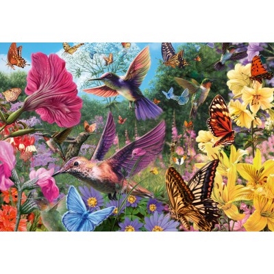 Ravensburger-01369 Wellness & Puzzle - Kolibris und Schmetterlinge