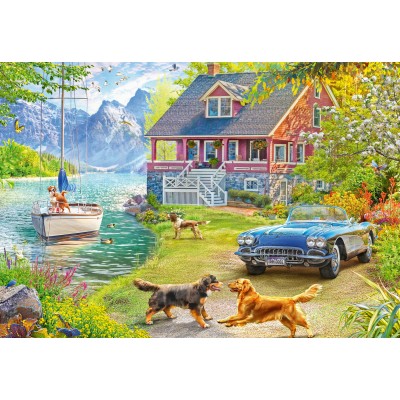  Ravensburger-01370 Wellness & Puzzle - Sommerhaus am See
