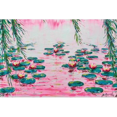 Puzzle Ravensburger-01420 Rosa Seerosen