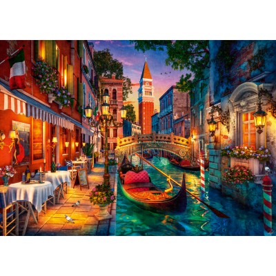 Puzzle  Ravensburger-01439 Venedig Grachtenfahrt