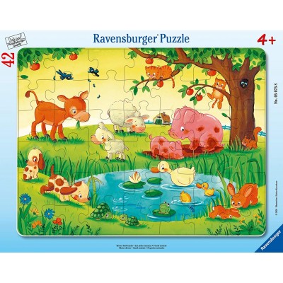  Ravensburger-05075 Rahmenpuzzle - Kleine Tierfreunde