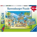  Ravensburger-05089 2 Puzzles - The Adventure Island
