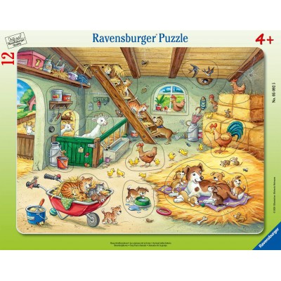 Ravensburger-05092 Rahmenpuzzle - Farm Animals