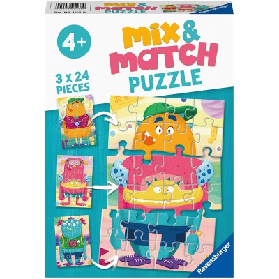  Ravensburger-05135 Mix and Match Puzzles - Monsters