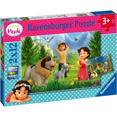 Ravensburger-05143 2 Puzzles - Heidi