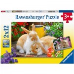  Ravensburger-05144 2 Puzzles - Kleine Kuschelzeit
