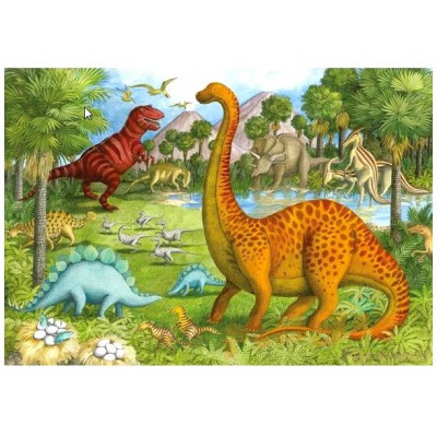 Puzzle Ravensburger-05266 Dinofreunde