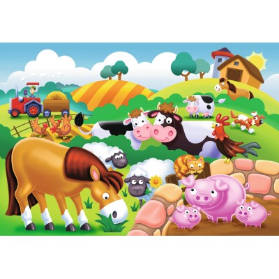  Ravensburger-05609 My First Outdoor Puzzles - Liebe Bauernhoftiere