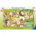 Puzzle  Ravensburger-05661 Lustige Gartentiere