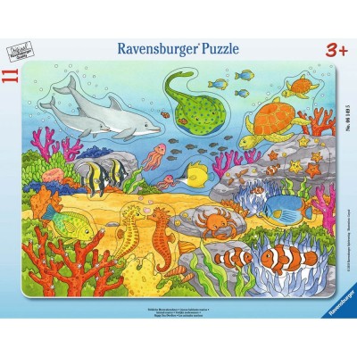  Ravensburger-06149 Rahmenpuzzle - Fröhliche Meeresbewohner