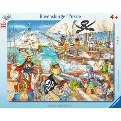  Ravensburger-06165 Rahmenpuzzle - Angriff der Piraten