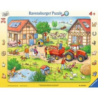  Ravensburger-06582 Rahmenpuzzle - Die Farm