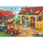  Ravensburger-07560 2 Puzzles - Handwerke der Farm