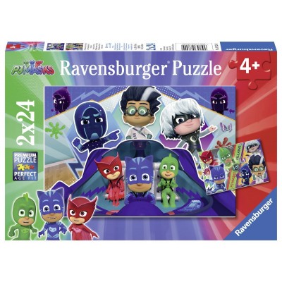  Ravensburger-07824 2 Puzzles - PJ Masks