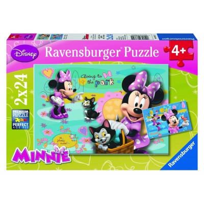 Ravensburger-08862 2 Puzzles - Minnie Mouse