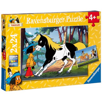 Puzzle Ravensburger-08869 Yakari und kleiner Donner - 2 x 24 Teile