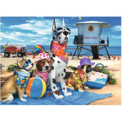 Puzzle  Ravensburger-10526 No Dogs on the Beach