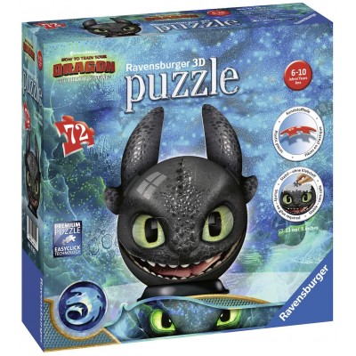  Ravensburger-11145 3D Puzzle - DreamWorks - Dragon