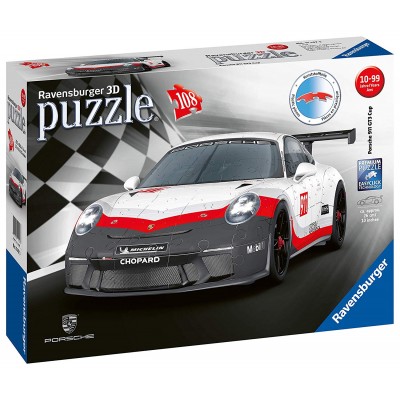 Ravensburger-11147 3D Puzzle - Porsche 911 GT3 Cup