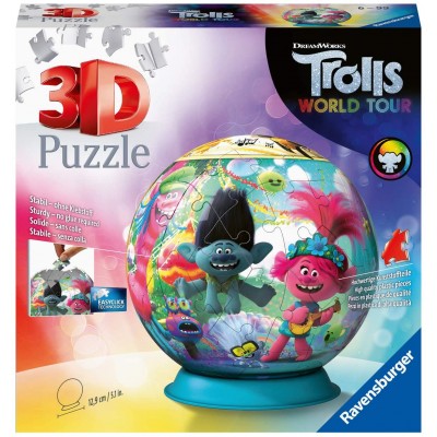  Ravensburger-11169 3D Puzzle - DreamWorks - Trolls