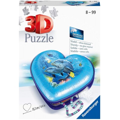  Ravensburger-11172 3D Puzzle - Herzschatulle - Underwater World