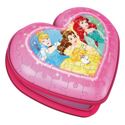  Ravensburger-11234 3D Puzzle - Heart Box - Disney Princess
