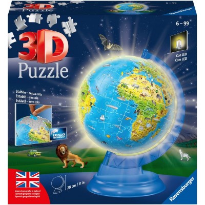 Ravensburger-11498 3D Puzzle - Globus