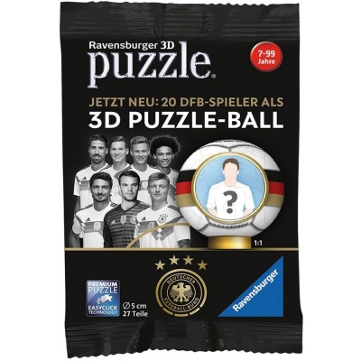 Ravensburger-11707 3D Puzzle Ball - Fußballspieler - Überraschung