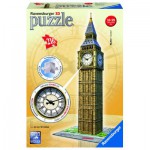  Ravensburger-12586 3D Puzzle - Big Ben mit Uhr