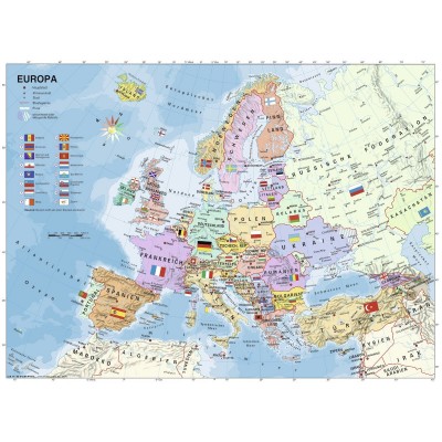 Puzzle Ravensburger-12837 XXL Teile - Politische Europakarte