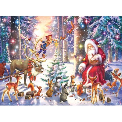 Puzzle  Ravensburger-12937 XXL Teile - Christmas in the Forest