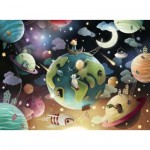 Puzzle  Ravensburger-12971 XXL Teile - Fantasy Planets