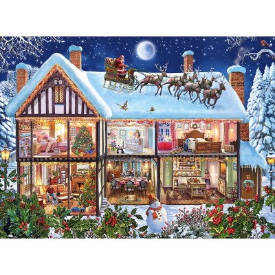 Puzzle  Ravensburger-12996 XXL Teile - Weihnachten zu Hause