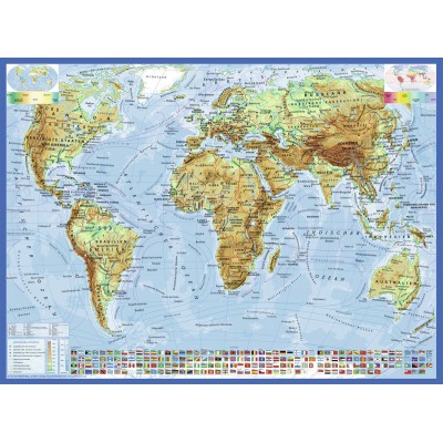 Puzzle  Ravensburger-13097 Politische Weltkarte