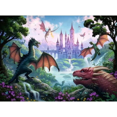 Puzzle  Ravensburger-13356 XXL Teile - Magic Dragon
